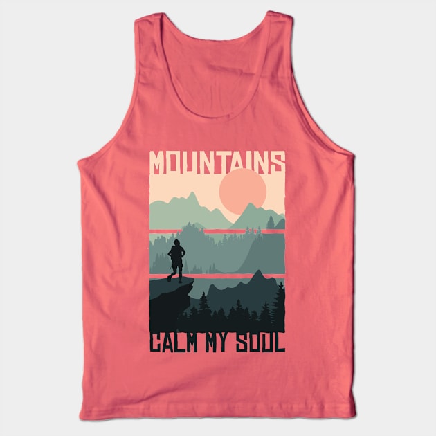 Mountains Calm My Soul Tank Top by The Urban Attire Co. ⭐⭐⭐⭐⭐